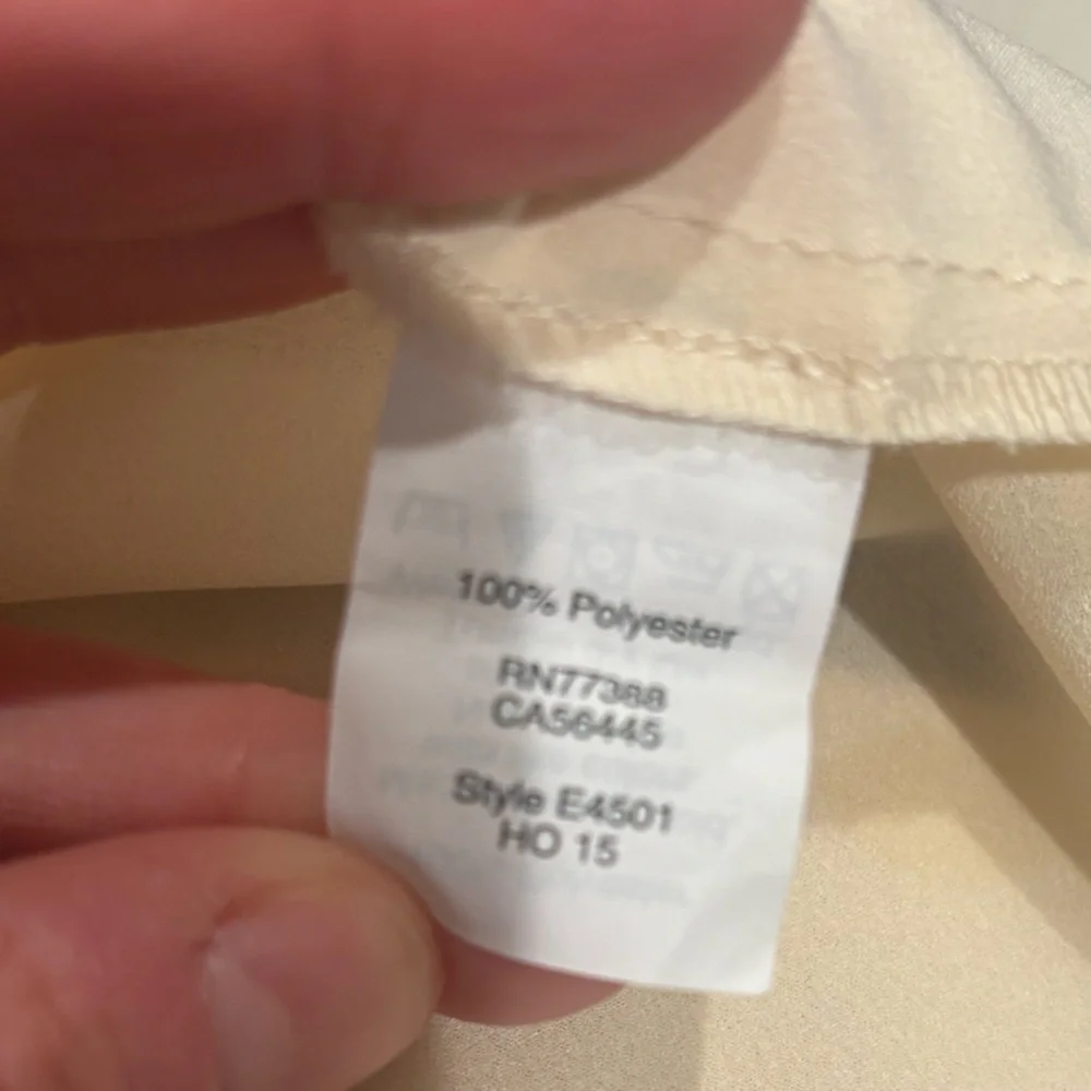 J. Crew Cream Blouse with Black Trim